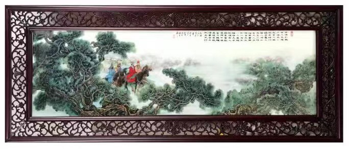 《三顾茅庐瓷板画-孔明出山》