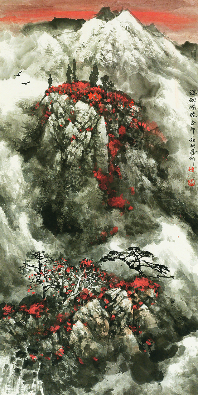 深秋鸣晓